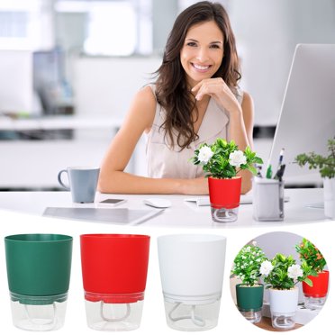 Vaidha Lazy Flower Pot Automatic Water Absorption Plastic Pot Green Plant Water Culture