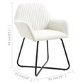 thumbnail image 4 of vidaXL Dining Chairs 6 pcs Cream Fabric, 4 of 5