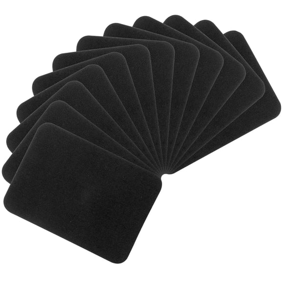 Uxcell 12Pcs Iron on Patches for Clothing Repair 3"x4-1/4" Fabric Patch Cotton Decorating for Clothes Pants Black