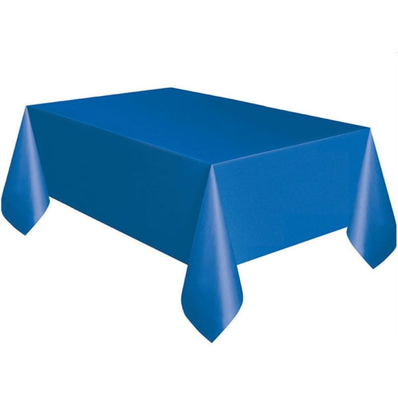 Large Plastic Rectangle Table Cover Cloth Wipe Clean Disposable 6ft x 4.5ft Party Tablecloth in Black White Blue Red Sky Blue