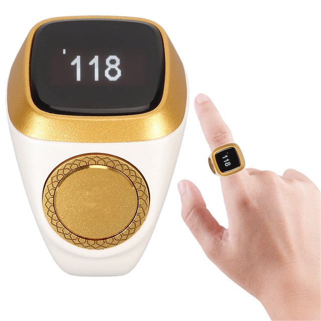 Smart Rings, 18mm 0.49in Digital Display Digital Electronic Counters Rechargeable Finger Counter Digital Counter LCD Digital Electronic Counter for Sports Gifts