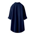 thumbnail image 4 of Weiqiqre Womens Spring Tops Oversized Linen Shirts Blouses Tops Long Sleeve High Low Button Up Shirts, 4 of 4