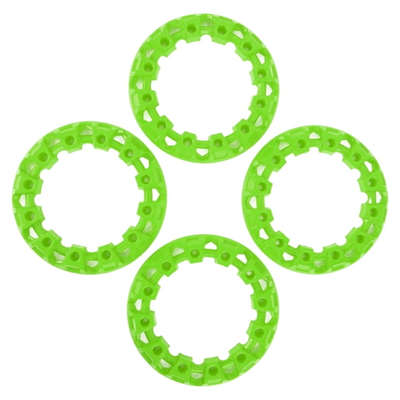 4 Pcs Garniture de Moyeu de Roue de VTT, Cache de Jante de Kart Universel en Plastique Anti-Rayures pour Pneus de 7 Pouces, avec Couleur Vibrante pour Décoration