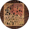 thumbnail image 1 of Ahgly Company Tapis d'Intérieur Ronds Abstraits Rouges à Motif Animal, 8 Pieds Rond, 1 of 6