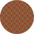 thumbnail image 1 of Ahgly Company Tapis d'Intérieur Ronds Transitionnels Orange Lavables à la Machine, 3 Pieds Rond, 1 of 7