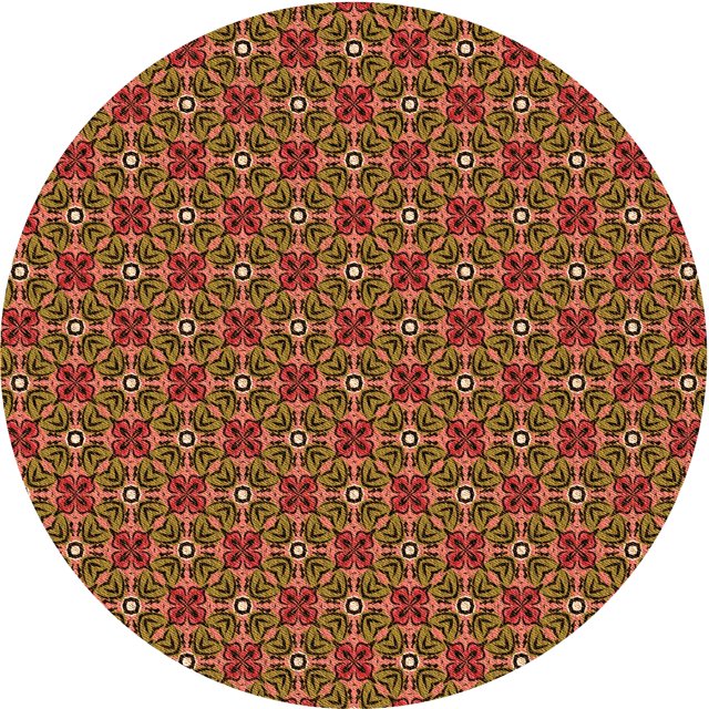 Ahgly Company Tapis d'Intérieur Ronds Transitionnels Orange Lavables à la Machine, 4 Pieds Rond