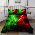 thumbnail image 1 of Erosebridal 3D Geometric Coverlet Set Twin, Lightsaber Bedding Set, Teens 2-Piece, 1 of 5