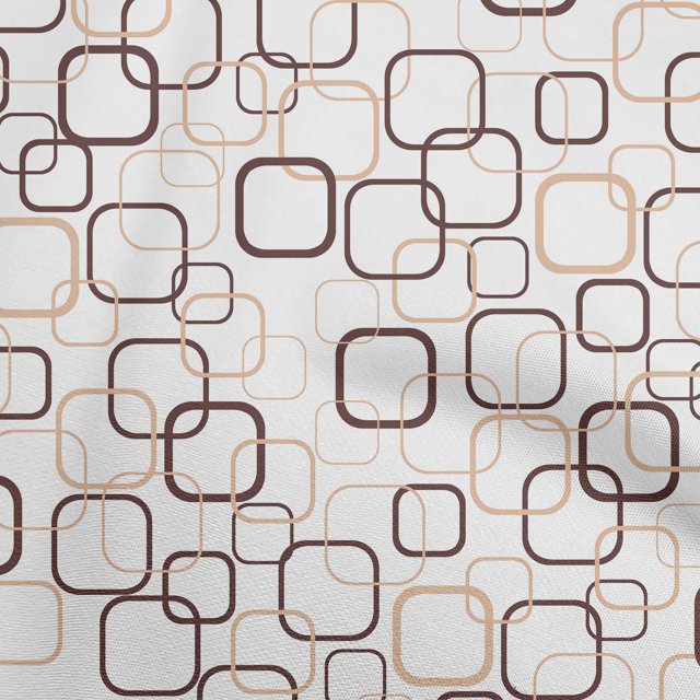 oneOone Viscose Chiffon Brown2 Fabric Geometric Sewing Craft Projects Fabric Prints By Yard 42 Inch Wide
