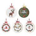 thumbnail image 2 of DIY Embroidery Tools Crafts Cross Stitch Material Hoop Cloth Needles Reindeer, 2 of 5
