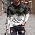 thumbnail image 1 of TIMIFIS T-Shirt Optique Graphique à Imprimé Noir pour Homme, Manches Longues, Hauts Quotidiens, Basique, Élégant, Col Rond - Blackfall, 1 of 5