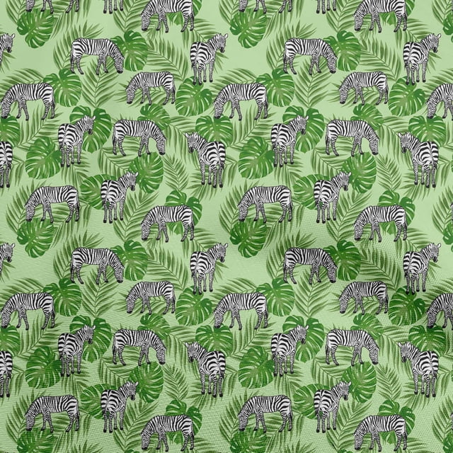 oneOone Cotton Jersey Green Fabric Tropical Craft Projects Decor Fabric Printed By The Yard 58 Inch Wide