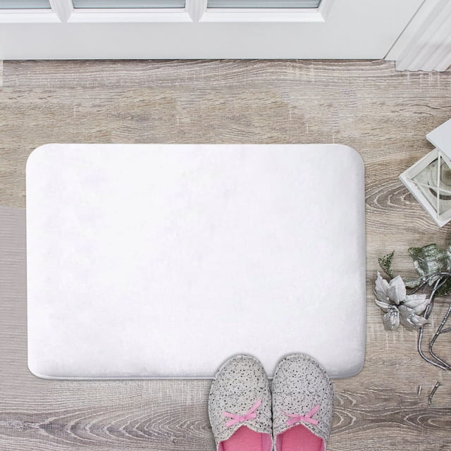 ABPWLY Anti Slip Floor Mat Velvet Solid Color Bath Mat Water Absorbent Non Slip Quick Dry Bathroom Living Room Entryway Floor Rug 40x60cm 1pc