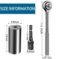 thumbnail image 2 of Universal socket spanner chrome vanadium steel metric inch chrome plated 7-19mm multifunctional socket 7-19mm three-piece, 2 of 8