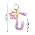 thumbnail image 4 of Feltree Initial Letter Keychains for Women Tassel Purple Cute Car Keychain for Wallet Backpack Bag, 4 of 8
