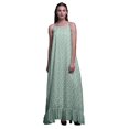 thumbnail image 1 of Bimba Robe de Nuit Imprimée Rose Florale Menthe Pastel pour Femmes Longue à Bretelles Spaghetti Robe Maxi Vêtement de Nuit Grande, 1 of 5