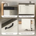 thumbnail image 4 of HOMCOM Farmhouse Coffee Table with Drawer, Open Storage Shelf for Living Room, Dining Room, Office, Distressed White, 4 of 7
