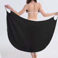 thumbnail image 3 of Ladies Sling Midi Dress Asymmetric Solid Color Slim Fit Backless Vacation Outfit, 3 of 8