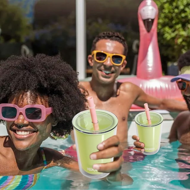 Dvkptbk Sippy Cup Water Cup Summer Students High Value Large Capacity Double-Layer Plastic Straw Cup Girls Cute with A Straw Kitchen Utensils & Gadgets