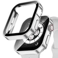 thumbnail image 1 of LEIXIUER 2 Pack Waterproof Hard Cases for Apple Watch Case 45mm 41mm 44mm 40mm with Tempered Glass Screen Protector, Accessories Ultra-Thin Durable Waterproof Protective Cover for iWatch SE 6 7 4 5, 1 of 6