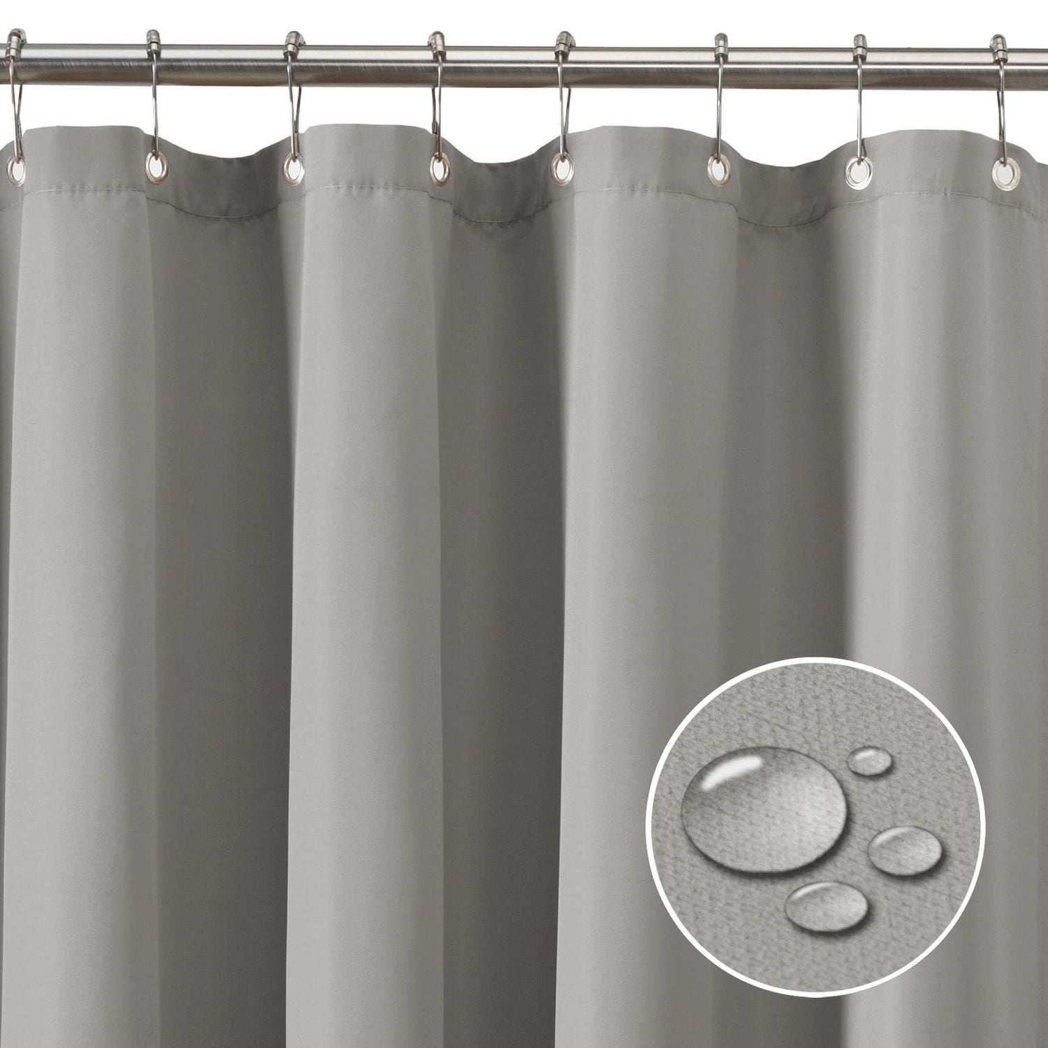 Hometrends 100% Waterproof Fabric Shower Curtain or Liner