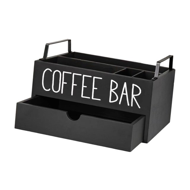 Lipstore Coffee Station Organizer Rustic Coffee Accessories Organizer for Cafe Office C