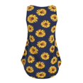 thumbnail image 4 of SMihono Womens Tops Womens Tank Top Fashion Womens Sleeveless Sunflower Print Color Block Tank Button T-Shirt Top Tank Tops for Women Womens Summer Tops, 4 of 6