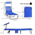 thumbnail image 3 of Outsunny 2 Piece Folding Chaise Lounges with Adjustable Backrest, Blue, 3 of 10