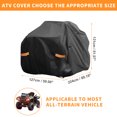 thumbnail image 5 of Unique Bargains Housse de VTT pour Polaris Sportsman 850/XP 1000/X MR Imperméable 4 Roues Housse de Quad Extérieur Soleil Pluie Rangement Protection 210D-PU 224x127x131cm Noir, 5 of 5