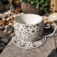 thumbnail image 4 of Lipstore Pot de Plante Pot de Fleurs Collection de Table Extérieure Pots de Fleurs Pot de Fleurs pour Blanc, 4 of 8