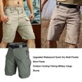thumbnail image 4 of Men Shorts Activewear Riding Cycling Multi-Pocket Accessories Multi-Pocket Short Short Pants Washable Reusable Outdoor Hunting Fishing Casual for Man Green M, 4 of 6