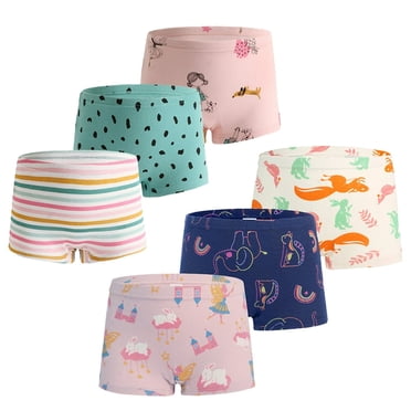 Kids Girls Cotton Underwear Shorts Panties for Toddler Girls 2T-5T Soft Kids Boxer Briefs Panties Boxer for 6-12Y (Pack of 3)