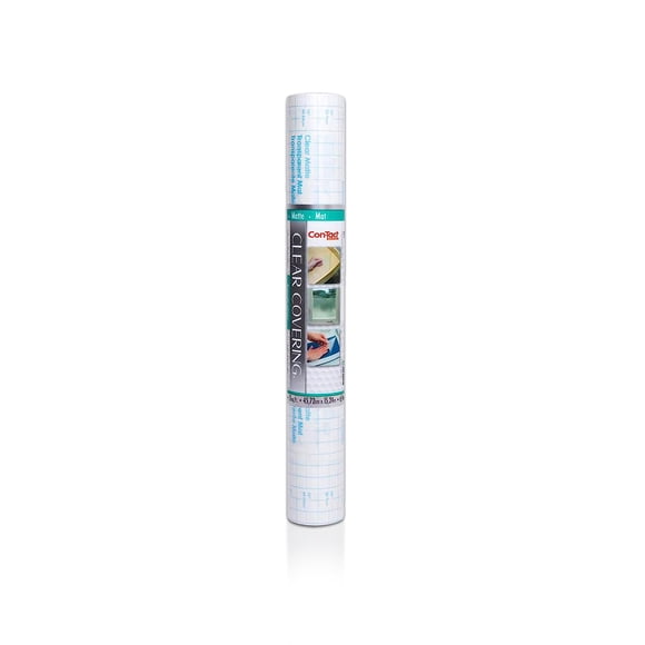 Con-Tact Brand Revêtement Transparent Créatif, Doublure d'Étagère Polyvalente et Auto-Adhésive, Film d'Intimité Idéal, Vinyle Transparent Protecteur, 18 Pieds' x 50 Pieds, Mat