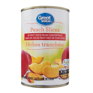 Great Value Peach Slices in Fruit Juice from Concentrate