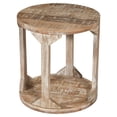 thumbnail image 3 of Table d’appoint rustique moderne en bois massif, naturel vieilli, 3 of 7