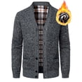 thumbnail image 2 of Grrvtrz Men Cardigans Sweaters Winter Thicker Warm Sweaterscoats Outwear V-Neck Casual Button Down Slim Fit Sweaters with Pockets, 2 of 5
