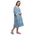 thumbnail image 2 of Moomaya Chemise de Nuit Évasée en Coton pour Femmes, 2 of 6