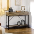 thumbnail image 2 of HOMCOM Table Console Vintage Table de Sofa avec Tiroirs Étagère de Rangement, 2 of 10
