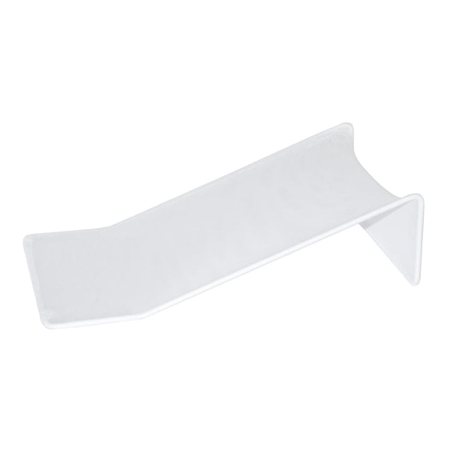 Jolly Jumper Bathe Eze newborn bath support cushion in white, made of soft, slip-resistant vinyl-coated fabric with a contoured design to keep baby's head above water, lightweight and travel-friendly for safe bathing at home or on the go.
