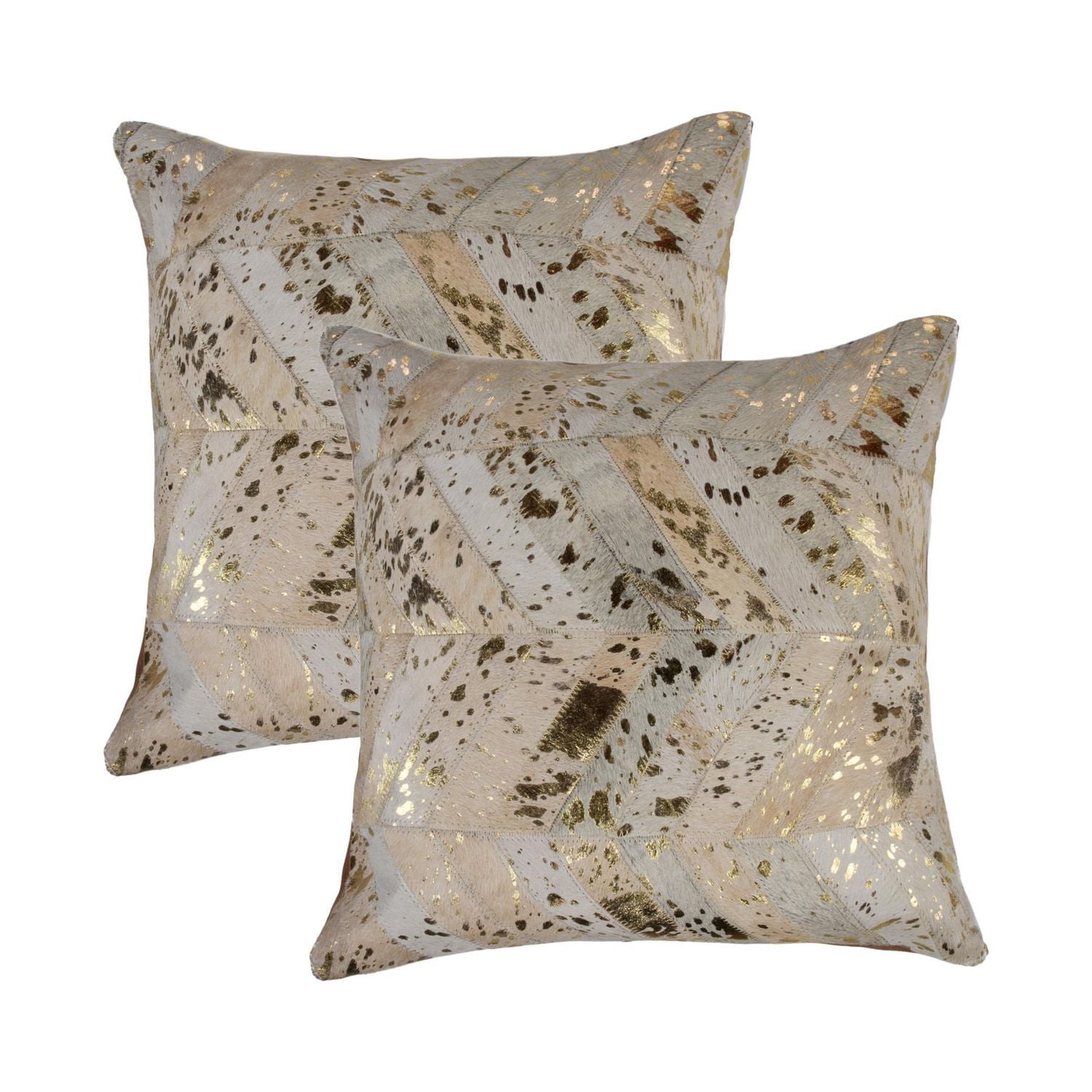 TORINO CHEVRON COWHIDE PILLOW 18"X18" 2-PACK