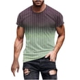 thumbnail image 2 of NJDVHB Chemises d'Été pour Hommes, Chemise de Plage pour Homme, Haut à Col Rond Imprimé pour Homme Fallow Décontracté Mode à Manches Courtes, Kaki, TTTG, 2 of 5