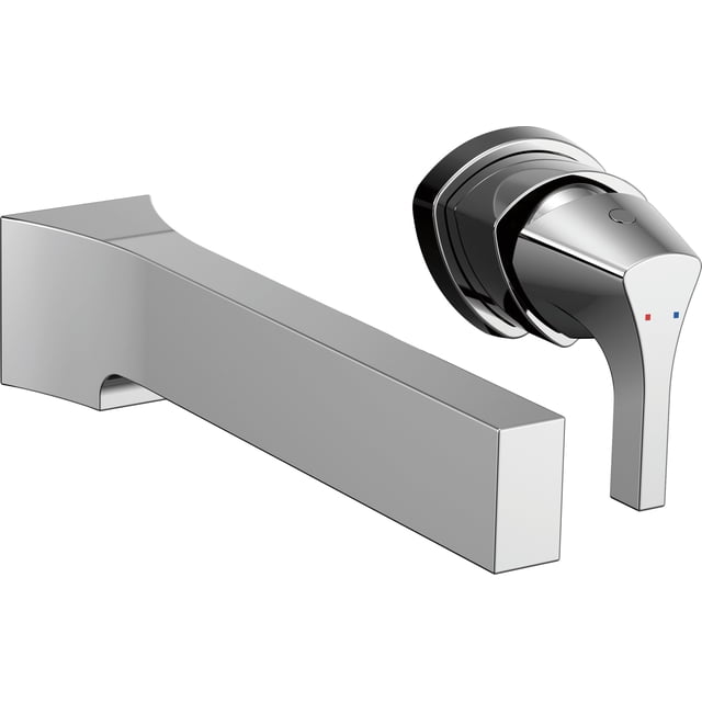 Delta Faucet T574LF-WL, Chrome Zura Single Handle Wall Mount Lavatory Faucet Trim