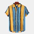 thumbnail image 2 of Birdeem Mens Beach Short Sleeve Button Hawaiian Textured Casual Solid Dress Shirts, 2 of 12