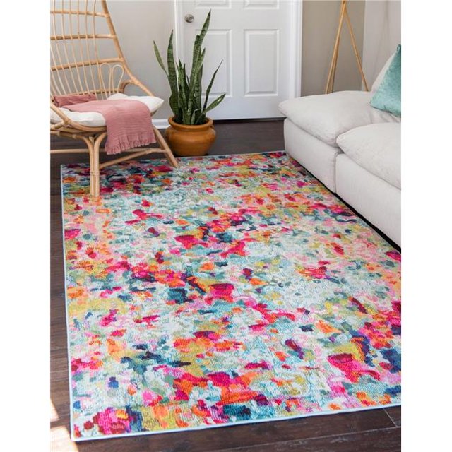 Unique Loom 3142248 5 x 8 ft. Champagne Chromatic Rectangular Rug, Multi Color