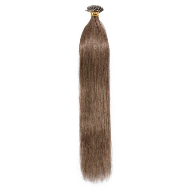 MesaSe I Tip Human Hair Extensions 100 Strands Pre Bonded Stick Tip Keratin Straight Soft Hair