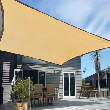 LSLJS Voiles d'Ombrage Rectangulaires Auvent d'Ombrage Extérieur Toile Pare-Soleil Écran pour Patio Jardin Cour Arrière Installation Extérieure