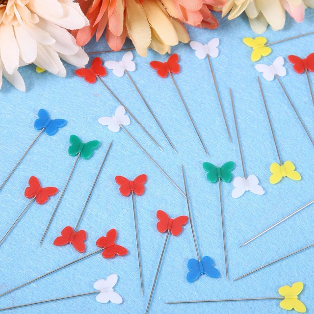 Cergrey Pin,200 Pcs Quilting Pins Shaped End Flat Head Sewing Pins Mixed Color Set,Quilting Pin