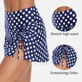 thumbnail image 2 of Women Swim Skirt Drawstrings Sides Swim Shorts Bathing Suit Skirted Swimsuit Bottom, 2 of 6