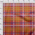 thumbnail image 2 of oneOone Cotton Poplin Candy Red Fabric Madras Check Craft Projects Decor Fabric Printed By The Yard 56 Inch Wide, 2 of 4