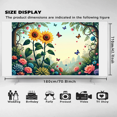 thumbnail image 3 of Floral Butterfly Garden Backdrop Banner for Party Backdrop Background Sunflower Decorations Photography Props Nature Scene Summer Wedding Event Decor, 3 of 4