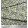 thumbnail image 2 of Soimoi Rayon Fabric Leaves & Floral Block Printed Fabric 1 Yard 56 Inch Wide, 2 of 3